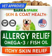 BARK&Amp;SPARK Dog Allergy Relief Soft Chews For Skin Health &Amp; Seasonal Allergies - Anti-Itch Supplement W/Omega-3, Quercetin &Amp; Bromelain Immune Treats For Dry Skin &Amp; Hot Spots - BBQ Chicken - 60ct - Color - View 1