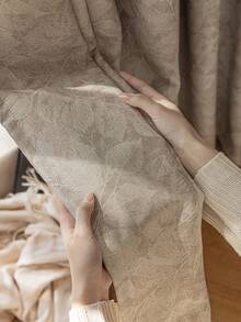 1pc Full Blackout Thermal Insulated Curtain Fabric - 99% UV Resistant Polyester, Rod Pocket Hanging, Non-Bleachable Plain Weave, Bedroom Artistic Theme, Coated Blackout Thermal Insulated, Noise Reduction - Perfect For Deep Sleep In Bedrooms, Farmhouses And Schools (280g Fabric Weight) - Multicolor - View 7