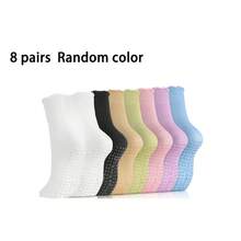 1/3/5/6/8/9/10 Paia di Calze Sportive da Donna Calcuit, Combinazione Multicolore, Costolatura Verticale, Fascia Antiscivolo, Suola in Silicone Antiscivolo, Stile Coppia, Adatte per Tutte le Stagioni, Tessuto a Maglia, Multifunzionali Casa/Fitness/Yoga/Pilates - Multicolore - Visualizzare 12