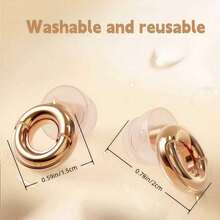 Electroplated Reusable Washable Silicone Noise-Canceling Earplugs, Soft Comfortable Sleep Earplugs, With 3 Sizes Of Replaceable Ear Tips, High Fidelity Hearing Protection, Suitable For Concerts, Music Festivals, Work, Study, Travel And Noise-Sensitive People, Soundpro - Multicolor - View 5