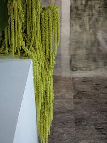 1/2/3/4/5pcs Hanging Amaranth Flowers, Floral Art, Hanging Floral Art, Wedding Arch Decor, Background Decor - Yellow-green - View 2