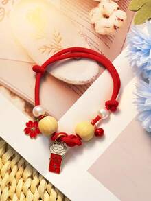 1pc Handmade Pet Necklace, Chinese Style Necklace For Small Animals, Cat Necklace, Dog Necklace, Rabbit Necklace, Pet Fashion Accessory - Multicolor - View 12