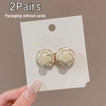 2/4Pairs Camellia Rose Jeans Tightening Brooch, Adjustable Button To Make Larger Size Smaller, No-Sew Removable Waist Buckle - Multicolor - View 30