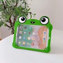 這款精緻卡通大眼青蛙矽膠保護殼適用於 iPad Air 4/5 10.9 吋、7/8/9 10.2 吋、(A16) 11 吋 (第 11 代 2025 年款),風格可愛,非常適合返校季、情人節、新年及其他場合 - 彩色 - 查看 3