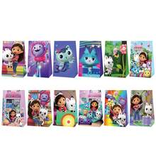 Universal 12pcs Gabby Cat Birthday Party Supplies Cake Decoration Gift Bag Candy Box - Multicolor - View 2