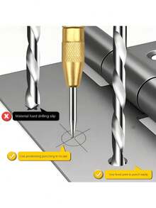 1 Set Spring-Loaded Automatic Center Punch, Suitable For Precise Pre-Drilling Marking On Metal, Wood And Plastic, Sheet Metal Processing, Woodworking, Home Renovation And Various Home DIY Drilling Tools, Drilling Accessories - A - View 7