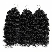 Cheveux Crochet Vague d'Eau 18 Pouces 50g - Fibre de Protéine Premium, Pré-Fendu, Léger comme une Plume, Installation Invisible, 30 Brins/Paquet - Noir - Voir 9