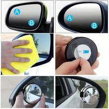 2pcs 360° Rotating Frameless Car Blind Spot Mirrors, Silver Wide Angle Rearview Mirrors, Adjustable Blind Spot Mirrors Suitable For Sedan, Truck, SUV - one-size - View 5