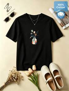 Women T-Shirts - 黑色 - 查看 1