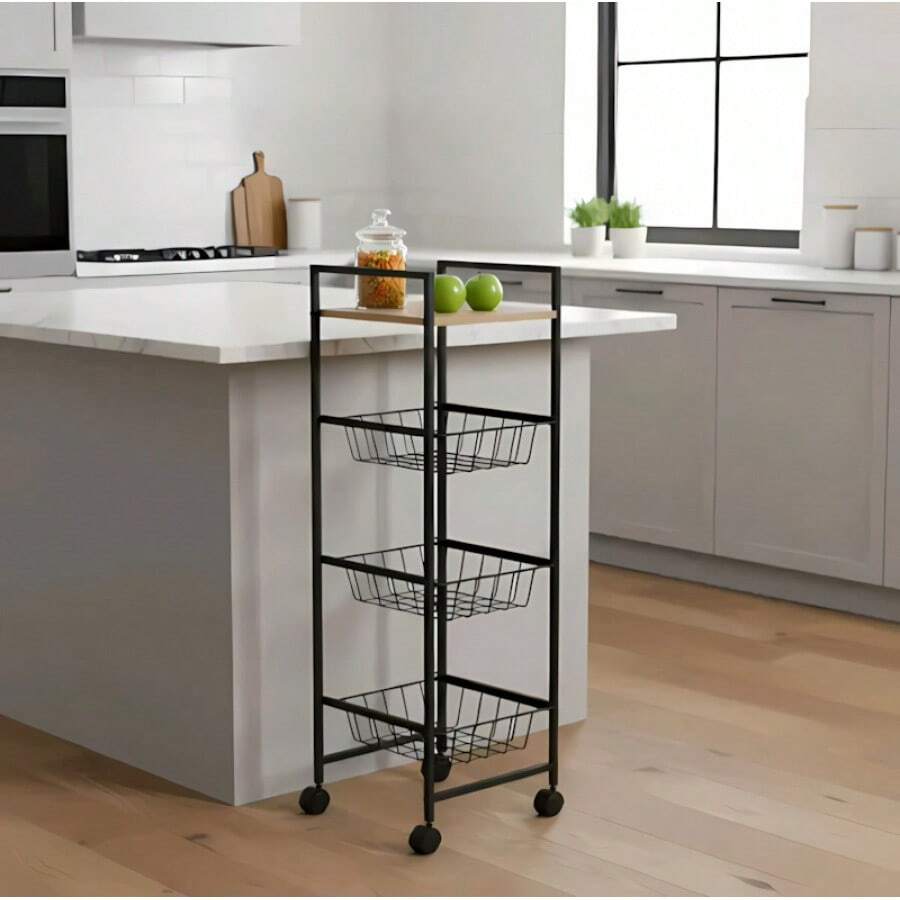 Storage Islands & Carts - Black - View 1