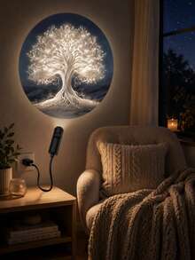 Lampe portable à tête de mort lumineuse flexible à 360°, décoration de chambre pour les fêtes - Arbre de la vie - Voir 5