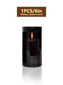 3pcs Flameless Candle Lights With Timer Remote Control, Battery Operated Realistic Candles, Suitable For Wedding, Valentine's Day, Christmas, Halloween, Mother's Day, Proposal, Birthday, Holiday, Party - Black - Warm Light - View 15