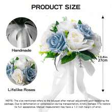 Wedding Bouquet Artificial Rose Bouquets Bridal Wedding Bouquet Wedding Photo Booth Props Wedding Decorations - Multicolor - View 7