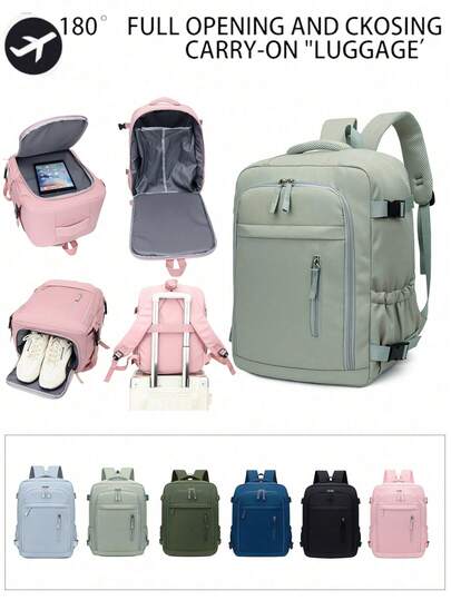 Mochila, Mochila de viaje de gran capacidad, Mochila para ir al trabajo/escuela, Bolso para portátil de moda, Equipaje de viaje de negocios a corta distancia, Cumple con los requisitos de aerolíneas como Ryanair, Wizz, Bolsa de viaje esencial, Bolsas de vacaciones para viajes, Bolsa de viaje, Bolsas para viaja