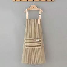 1pc Adjustable Kitchen Apron With Pockets, Striped Design, Unisex Chef Apron, Suitable For Kitchen, Gardening, Restaurant, BBQ, Coffee Shop - A - View 10