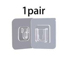 Removable Wall-Mounted Fasteners, No-Drill Transparent Adhesive Hooks, Suitable For Kitchen, Bathroom, Office Organization - A - View 14
