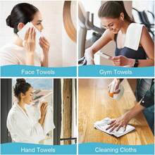 Orighty Wash Cloths, 10 Pack Face Towels, Soft Quick-Drying Washcloths, Multi-Purpose Microfiber Face Cloths For Bathroom, Gym, Spa, Hotel, Travel, 115"X115", White - White - View 7