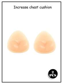 2 Peças Almofadas de Silicone para Maiô Bikini Feminino de Verão, Almofadas Modeladoras de Seios, Copos Invisíveis e Espessados, Levantam Seios Pequenos, Realçam o Decote, Adequado para Maiô Bikini, Roupa de Banho, Praia, Uso em Férias - Multicolorido - Visão 9