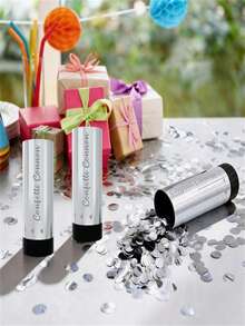 1/3pcs Silver Confetti Poppers, Silver Confetti Cannon, Party Decoration And Gift, Suitable For Wedding, Birthday, Graduation, Anniversary, New Year, Perfect For Wedding And Birthday Party - Multiple Styles - View 3