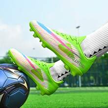 Men's Football Boots, FG Studded Football Boots, Suitable For Teenagers And Adults Of Both Sexes - Green - View 9