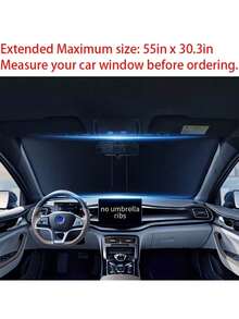 Manual Folding Car Sunshade | Car Window UV Protection – Business Gift, Practical Summer Car Accessory | Effectively Blocks Direct Sunlight, Reduces Interior Temperature. Easy To Fold And Store, Ideal Gift For Friends And Family. - Multicolor - View 4