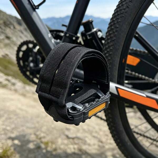 4 buah Tali Pedal Sepeda yang Dapat Diatur, Tali Pengikat Kaki Nilon Tahan Lama dengan Perekat Velcro, Klip Jari Kaki Anti Selip dan Mudah Dipasang, Cocok untuk Sepeda Gunung, Sepeda Balap, Skuter, Aksesori Bersepeda Universal Ringan, Unisex, Bersepeda Komuter di Luar Ruangan