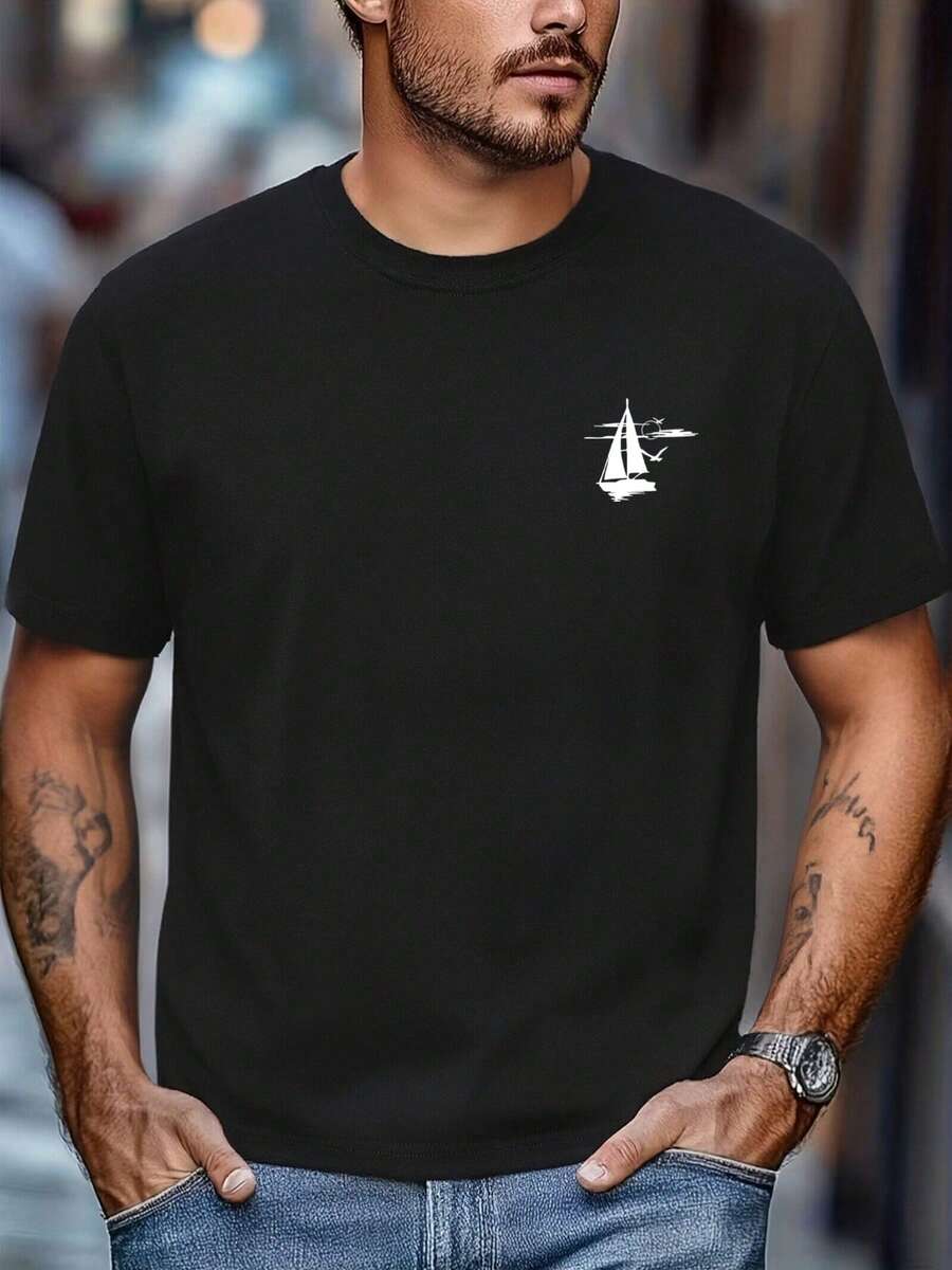 Men Outdoor Tees & Tanks - 黑色 - 查看 1