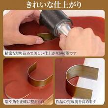 エンドポンチ ポンチ レザークラフト用カッター 角落とし＆端仕上げ 10サイズセット 手作業向け - ブロンズ - チェックする 5