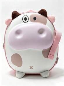 XD Mochila Infantil com Estampa de Casca de Ovo e Vaca, Mochila de Jardim de Infância Fofa e Cartoon em Material EVA, Adequada para Crianças Volta às Aulas ou Presentes de Férias - Multicolorido - Visão 6