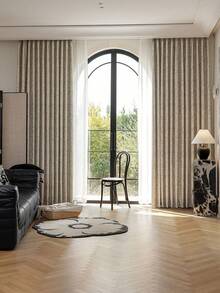 1pc Full Blackout Thermal Insulated Curtain Fabric - 99% UV Resistant Polyester, Rod Pocket Hanging, Non-Bleachable Plain Weave, Bedroom Artistic Theme, Coated Blackout Thermal Insulated, Noise Reduction - Perfect For Deep Sleep In Bedrooms, Farmhouses And Schools (280g Fabric Weight) - Multicolor - View 18