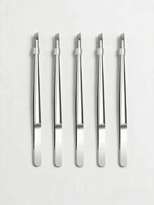 Stainless Steel Slanted Tip Precision Eyebrow Tweezers, For Facial Hair Removal - View 15