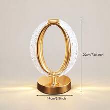 Nordic Modern Minimalist Creative Romantic Crystal Table Lamp, USB Rechargeable Touch Switch, Three-Color Stepless Dimming Function, Suitable For Bedroom, Living Room And Home Decor - Multicolor - View 12