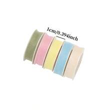 5 Rolls Colorful High Density Polyester Ribbon, Soft Touch, Flower Gift Packaging, Fruit Basket Decoration Bows, Cake Baking Packaging Ribbon, Handmade Sewing Ribbon DIY Bows - Style 2 - View 9