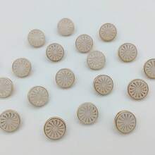 20pcs/1.3cm Fashion Personalized Minimalist Round White Gold-Edged Geometric Pattern Plastic Buttons, Luxury Vintage Gold Base Striped Buttons, European And American Style High-End Elegant Versatile Gold And White Oil-Drip Buttons, High-Quality Buttons For Handmade Sewing, DIY Clothes, Bags, Hats, Coats, Sweaters, Pants, Shirts Decoration - 20pcs/1.3cm Gold Striped Buttons - View 2
