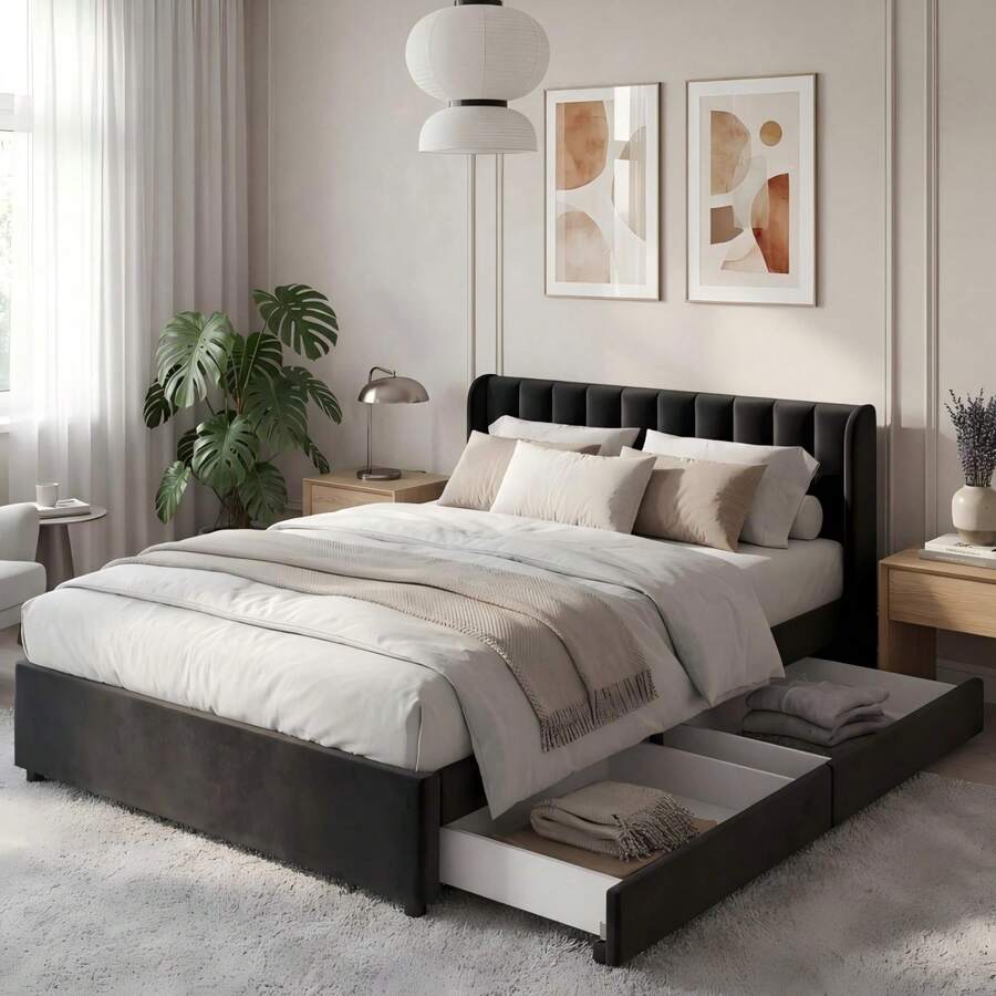 Bed Bases & Foundations - 黑色 - 查看 1