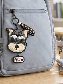 1 Peça Chaveiro de Contas Perler Personalizado para Animais de Estimação, Pingente de Animal de Estimação Personalizado, Desenhe a Etiqueta de Nome de Contas Perler do seu Animal de Estimação, Foto e Nome Personalizados, Combine Livremente o Design de Cores, Acessório DIY, Adequado para Bolsas, Mochilas, Decoração de Carro, Etiquetas de Bagagem, Presentes de Festa de Aniversário - Multicolorido - Visão 5