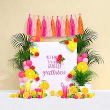 Rose Red Pink And Orange Tassel Garland Banner Paper Tassels For Party Decorations,Pack Of 15 - Orange - View 6