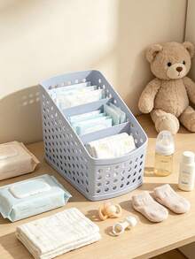 1pc Baby Room Storage Organizer, Desktop Stationery Storage Box, All-In-One Storage Solution, Multi-Compartment Cosmetic Organizer, Large Capacity Multifunctional - Multicolor - View 9