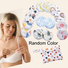 Randomly Reusable Breastfeeding Pads For Pregnant Girl - Soft And Washable, With 4.7-Inch Nursing Breast Pads, And A Complimentary Mini Storage Bag ﻿ - Multicolor - View 2