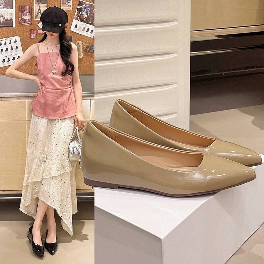 Women Flats - Nude - View 1