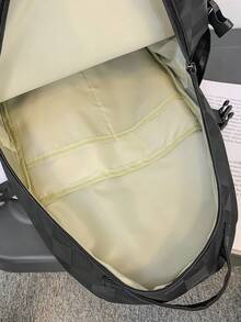 Checkered Large Capacity Backpack, Outdoor Travel Laptop Backpack - Multicolor - View 8