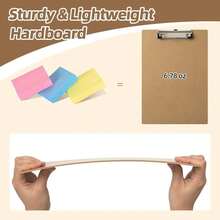 16 Pack Clipboard 8.5x 11 Letter Size Clip Boards Bulk, A4 Wooden Hardboard Office Clipboards Pack Classroom, Work-Meetings, Brown - 16 - View 4