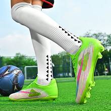 Men's Football Boots, FG Studded Football Boots, Suitable For Teenagers And Adults Of Both Sexes - Green - View 4