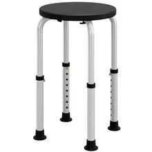 Shower Chair, Height Adjustable Aluminium Shower Stool With Non-Slip Feet For Disabled, Elderly, Black - T0001-01-2216 - View 1