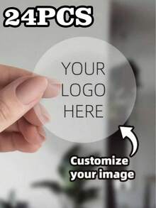 1-480 Buah Stiker Logo Kustom Tahan Air Bulat, Label Personalisasi, Stiker Ucapan Terima Kasih Transparan Holografik Vinyl untuk Bisnis, Perlengkapan Usaha Kecil - MultiWarna - View 62