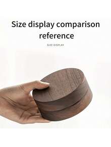 Walnut Desktop Ashtray With Stainless Steel Windproof Lid, Gift Office/Home Decor Smoking Accessories (Wood Shell, Slight Texture/Color Difference From Picture, Normal Use) Portable Decorative Ashtray For Outdoor Indoor Parties - One Size - View 5