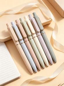 Set Pulpen Gel Morandi 1pc/5pcs, Pulpen Tinta Hitam Halus Gaya INS dengan Trim Emas Minimalis, Pulpen Tanda Tangan Latihan Ujian Kantor Pelajar yang Sangat Menarik, Paket Multi - beraneka warna - View 6