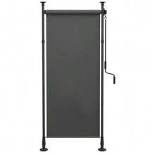 Vertical Awning, Sunshade, Balcony Blind, 120x220-310cm, Weatherproof With Crank, Polyester, Dark Grey, For Terrace & Garden - 深灰色 - 查看 1