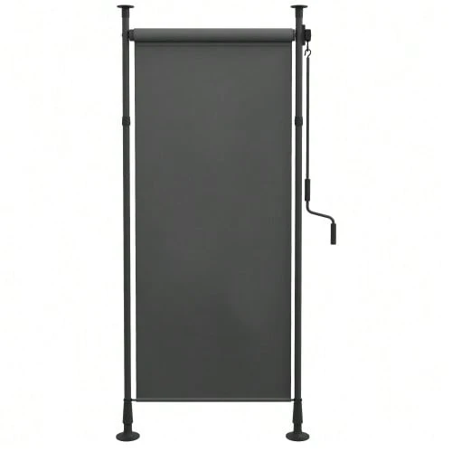Vertical Awning, Sunshade, Balcony Blind, 120x220-310cm, Weatherproof With Crank, Polyester, Dark Grey, For Terrace & Garden - 深灰色 - 查看 1