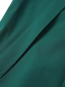 Women's Spring/Autumn Hooded Jacket Plus Size - Dark Green - View 7